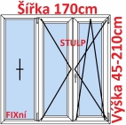 Trojkdl Okna FIX + O + OS (Stulp) - ka 170cm